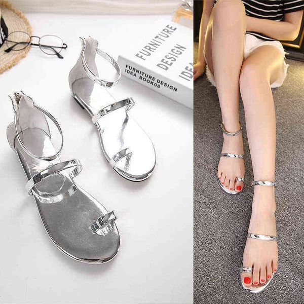 

summer comfortable simple beach low heel roman women's shoes, Black