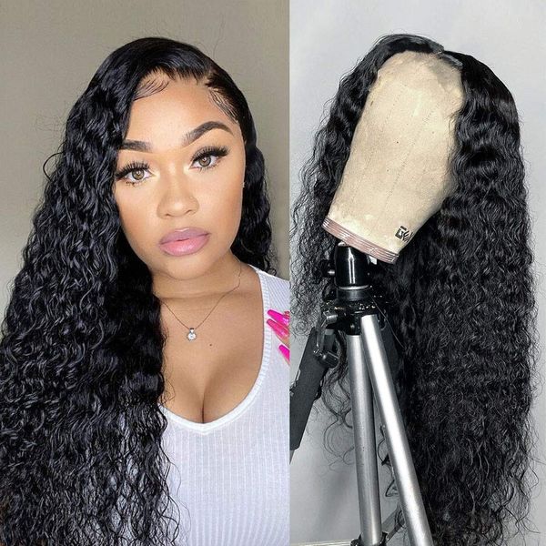

lx brand black water wavy lace wigs light brown lace frontal wig cosplay wigs heat resistant fiber black color side partfactory direct