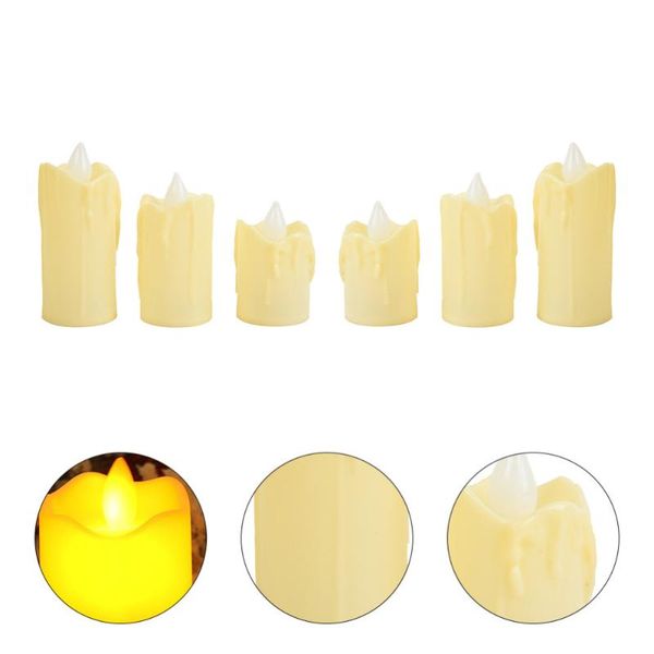 

candles 6pcs led imitated candle light flameless parties scene