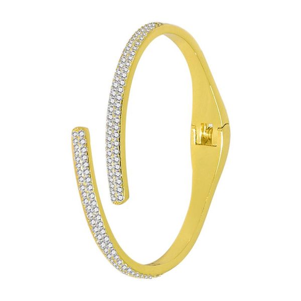

bangle fashion charm luxury gold color natural stones bracelets & banglesbangle fine jewelry for women vacuum plating, Black