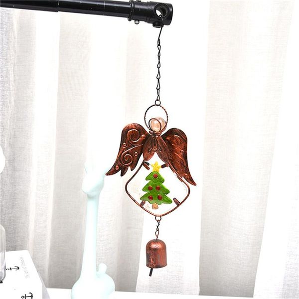 

decorative objects & figurines creative christmas wind bell adorable cartoon pendant chime hanging decor angel shape balcony decorations