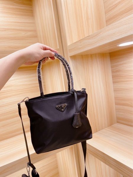 

zipper bucket type bag sewing soft handle solid black large inner patch purses