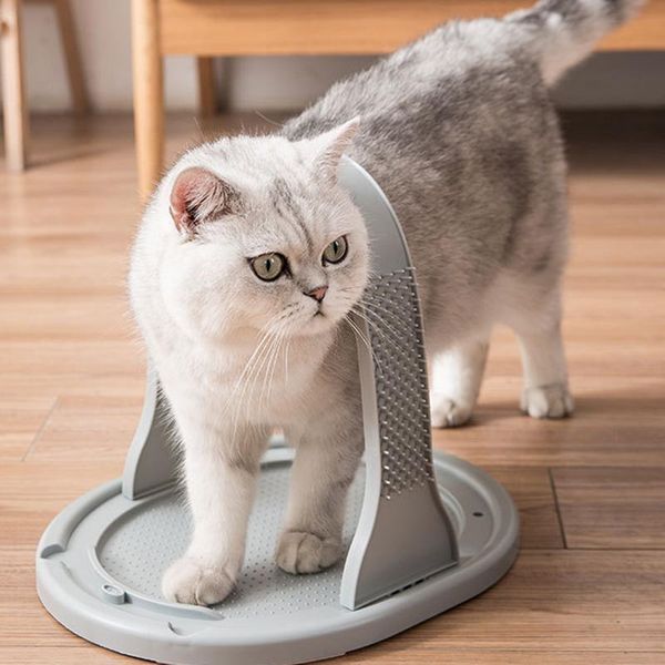 

cat toys gray detachable portable massage anti itch arch squeezer pet supplies corner brush comb playing toy pe+pp