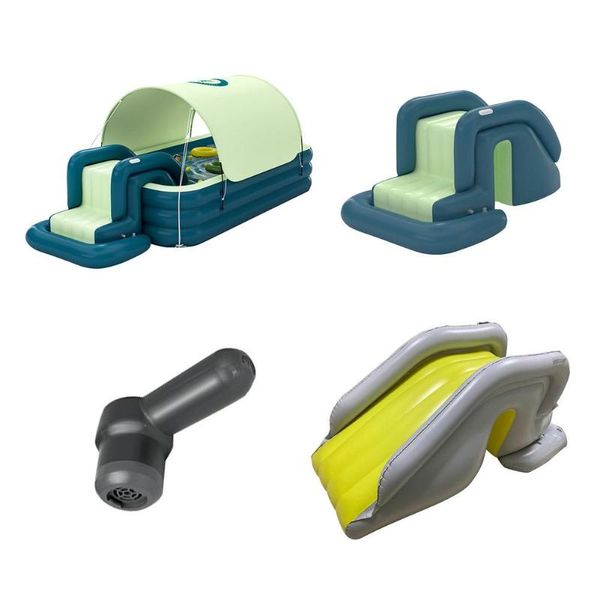 

pool & accessories inflatable swimming air pump slides thickened shade ring electric filter