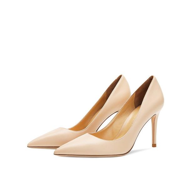 

dress shoes nude high heeled women's 2021 comfortable versatile thin professional, Black
