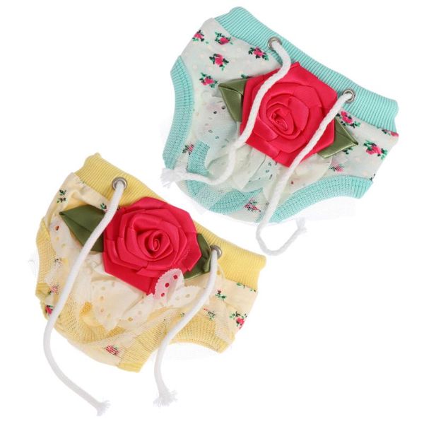 

dog apparel 2pcs reusable physiology pants washable diaper female pet