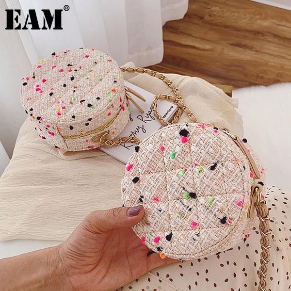 

[eam] women lace flower chain small circular bag personality all-match crossbody shoulder fashion tide 2021 18a2798 bags