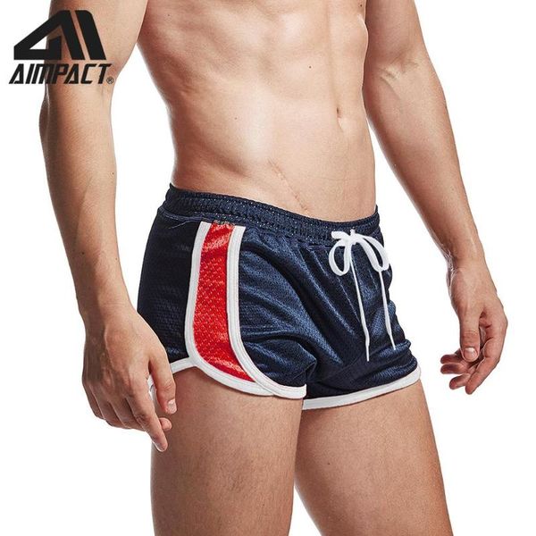 

mesh running booty shorts athletic training gym drawstring men casual short pants am2802, Black;blue