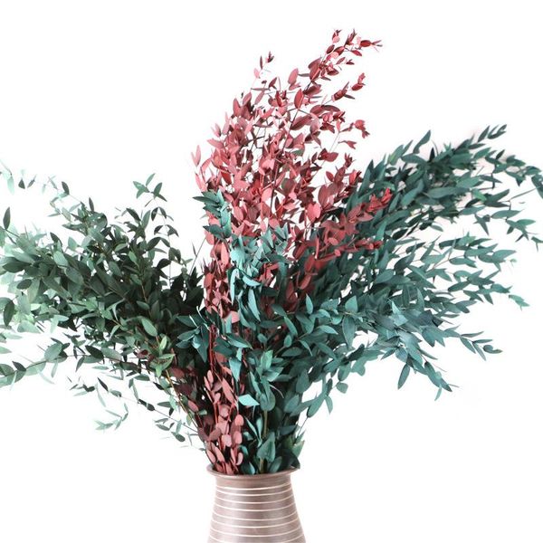 

decorative flowers & wreaths natural preserved eucalyptus branches bouquet,eternal dried flower leaves decoration for wedding home decor diy