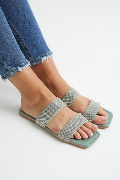 

sandals antur women stone detail green, Black