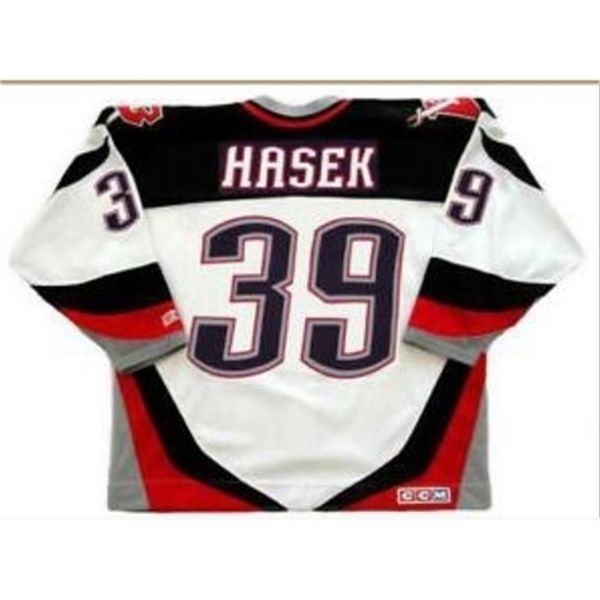 3740 мужчин молодежи женщины винтажные хоккей # 39 Dominik Hasek 1999 CCM Hockey Jersey Size S-5XL пользовательское любое имя или номер