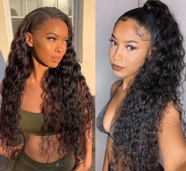 

26 inch black small volume synthetic heat resistant wig african women sims human hair daily wig 180% density hd natural hairline cosplay