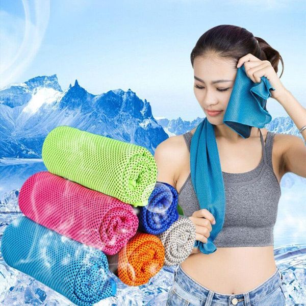 

towel 1pc sports towels bathroom outdoor fitness 5 colors climbing yoga exercise rapid cooling microfiber fabric quick-dry ice