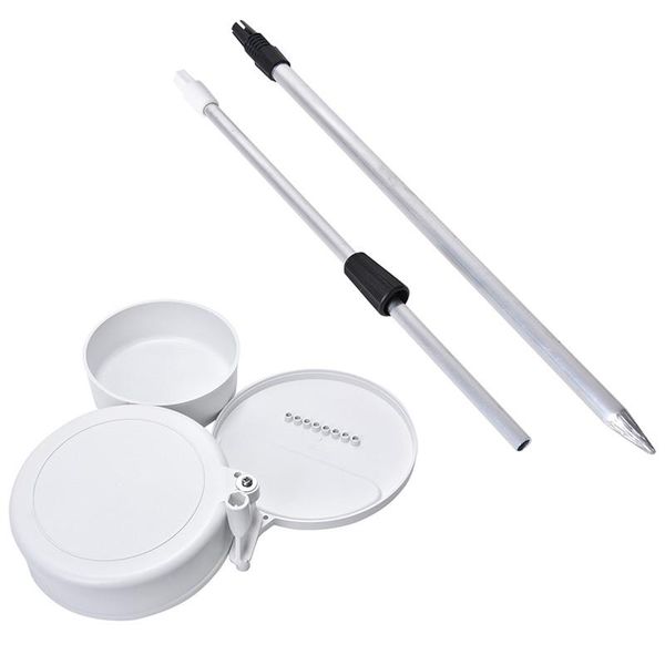 

fishing accessories 3 in 1 white round dual plastic bait lure box case container with support post tackle boxes