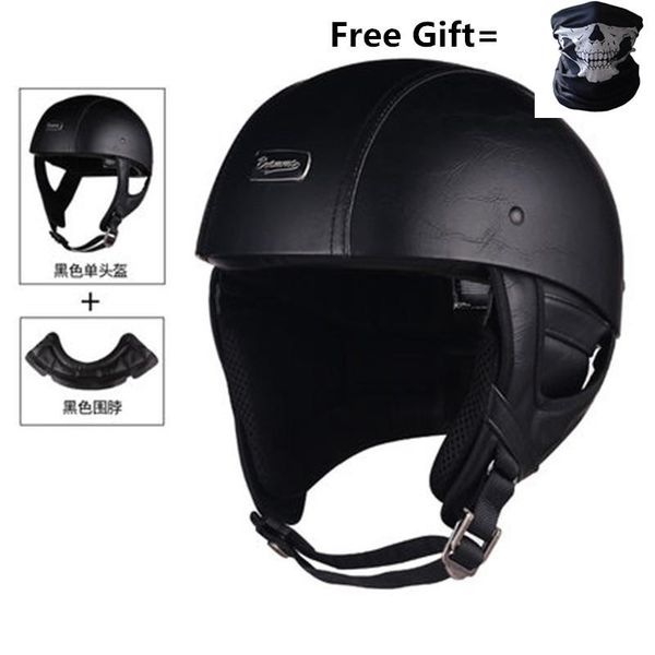 

motorcycle helmets helmet half face retro moto vintage german casco casque scooter visor dotwith removed neckerchief