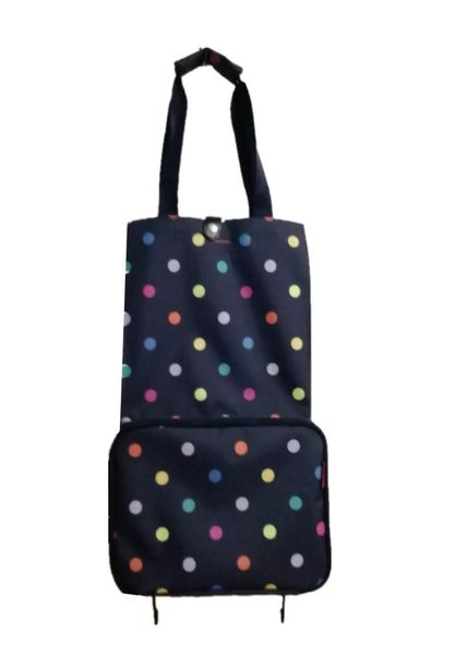

storage bags women buy food shopping cart bag large capacity portable folding luggage tug organizer on wheels