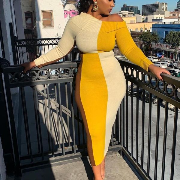 

casual dresses hhdmv 2021 patchwork elegant mature overalls simple soft long dress full sleeve women thin pencil maxi, Black;gray