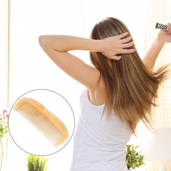 

hair brushes antistatic vintage comb men and sheep horn for head combing, Silver