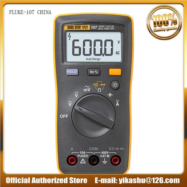 

multimeters fluke 107 portÃ¡til/mano multÃ­metro digital medidor f107 multifunciÃ³n multÃ­metro/enviar suave