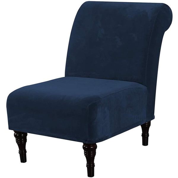 

chair covers velvet armless cover single seat sofa slipcover modern accent stretch home couch furniture protector
