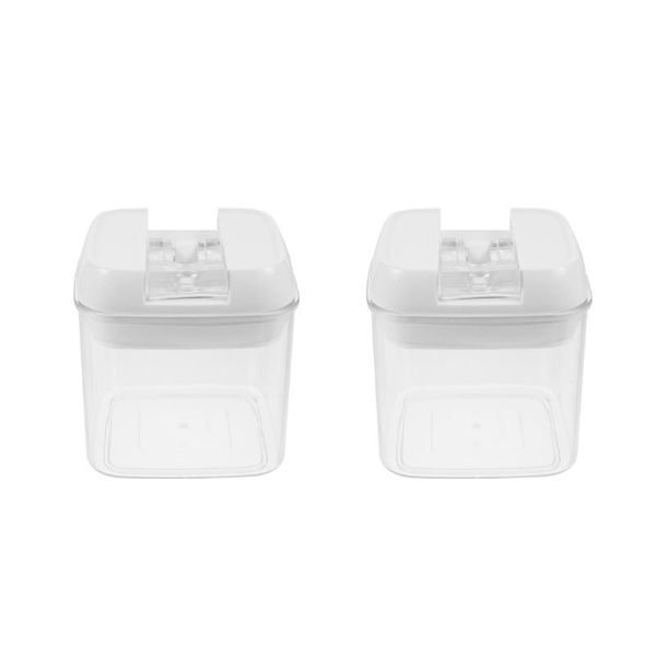 

2pcs kitchen cereal storage jar with lid simple home dried holder white bottles & jars