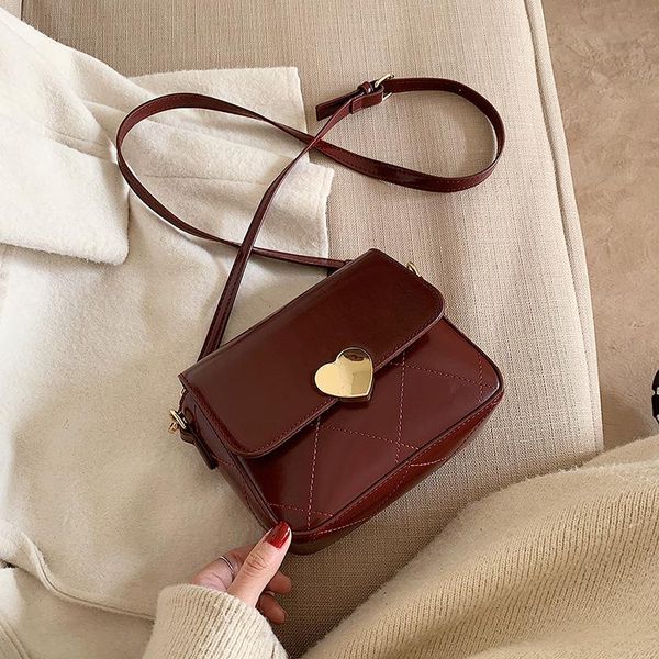 

cross body fashion womens handbags female 2021 version red small square versatile shoulder bag in autumn and winter purses