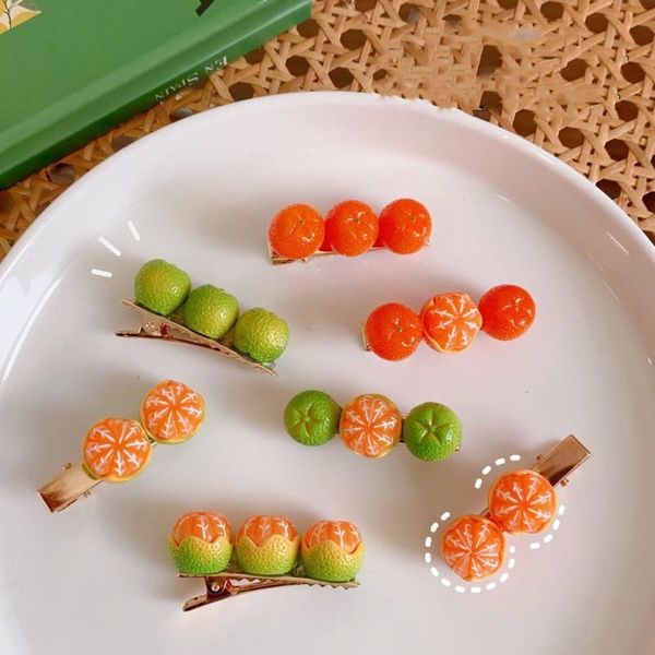 

hair accessories women duckbill girls cute sweet barrette clip orange hairpin, Slivery;white