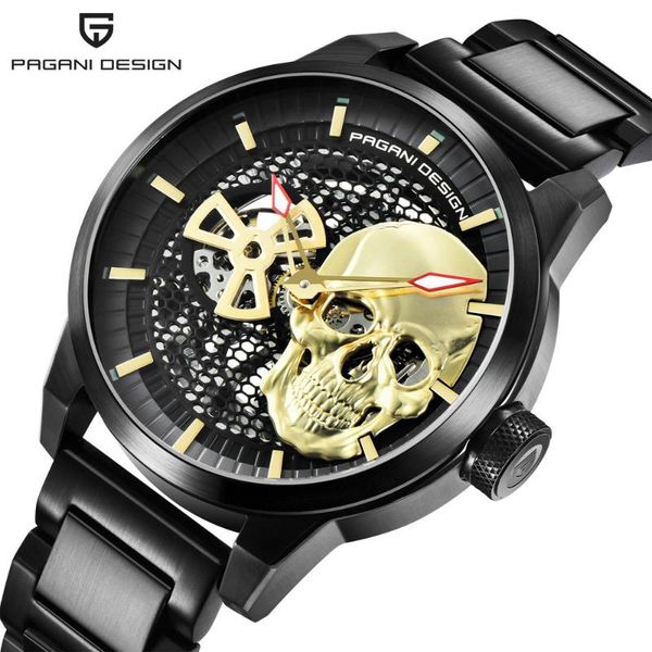

wristwatches brand pagani design fashion luxury automatic mechanical watch 100m waterproof relogio masculino stainless steel, Slivery;brown