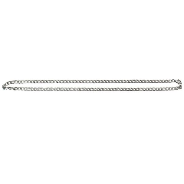 

men's stainless steel necklace wide curb link chain, silver, width 5mm, length 48cm (with gift bag) dog collars & leashes