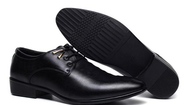 

men's shoes in spring and autumn with new style low heel pointed end @2089, Black