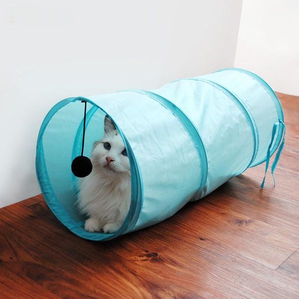 

pure color folding polyester cloth cat tunnel toys