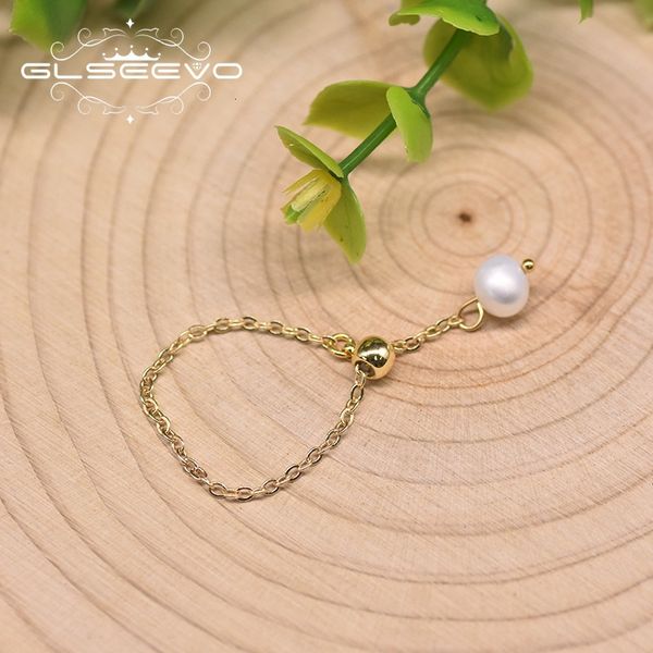 

glseevo natural frhwater pearl ring women's fashion niche, Silver