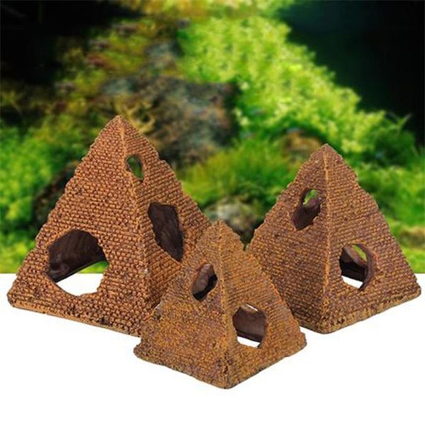 

fish tank egyptian pyramid decoration aquarium egypt ancient building decor acuario rock cave house for shrimp ornaments decorations
