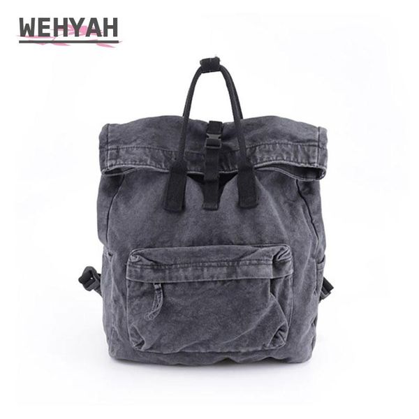 

backpack wehyah designer woman bags for women anti-thief men bag denim rucksack school teenagers bagpack zy072