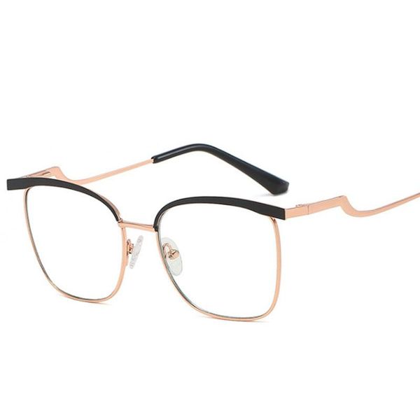 

sunglasses est anti blue light metal optical glasses frames square cateye women fashion computer eyeglasses 50672, White;black