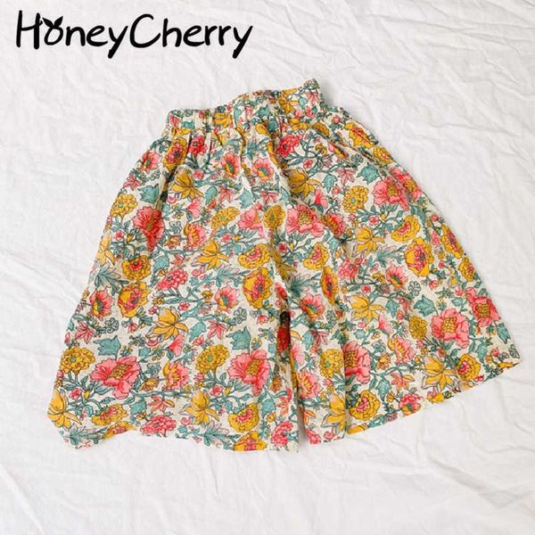 

kids girls wide leg pants summer fashion children loose casual trousers 9 pants girl treasure teenage girls clothing 210701, Blue