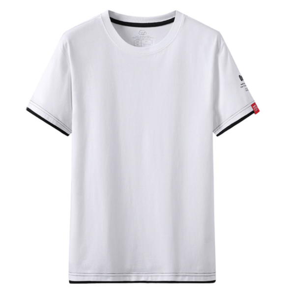 

men's t-shirts 2021 summer ladies pattern pure cotton short sleeve model 6309, White;black
