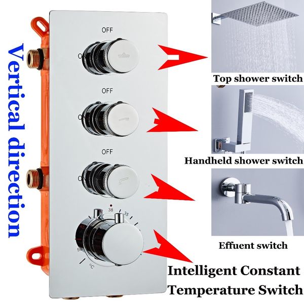

bathroom shower sets auto-thermostat control faucet accessorise contemporary brass vae 3way controller water outlet mixer tap zlln