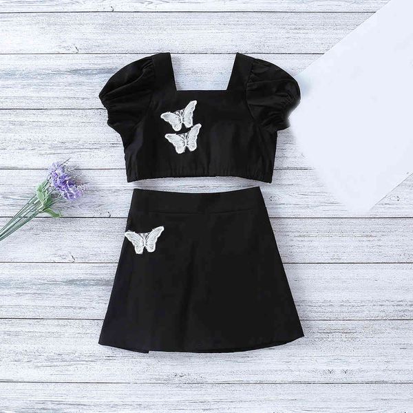 

girl's dresses dress summer kids clothing butterfly square neck short sleeve skirt suit baby girl clothes girls ue8g, Red;yellow