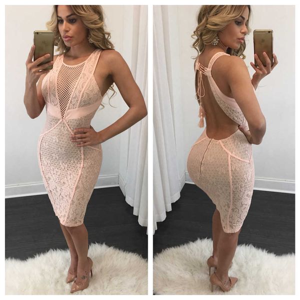 

luxury evening party dresses lace embroidered mh backls bandage, Black