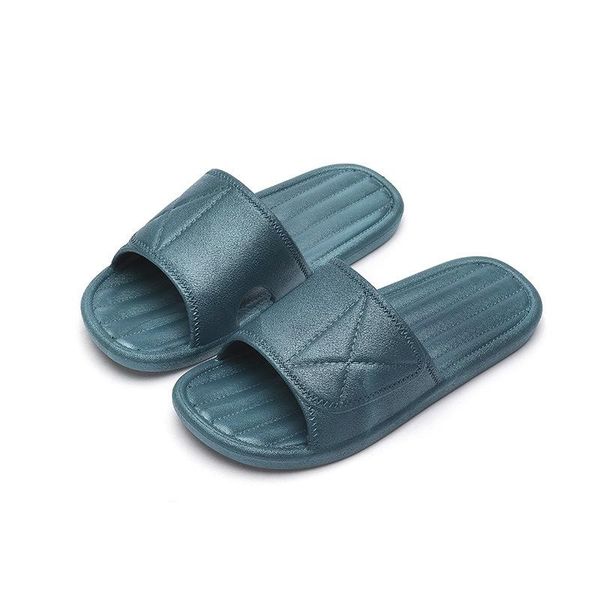 

couple soft slippers pvc indoor home bathing non-slip shoes flat slides men women beach ourdoor light flip flops, Black