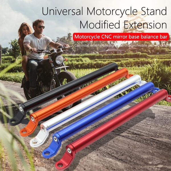 

multifunctional motorcycle handlebar extended for phone holder work light universal cnc aluminum extender handlebars