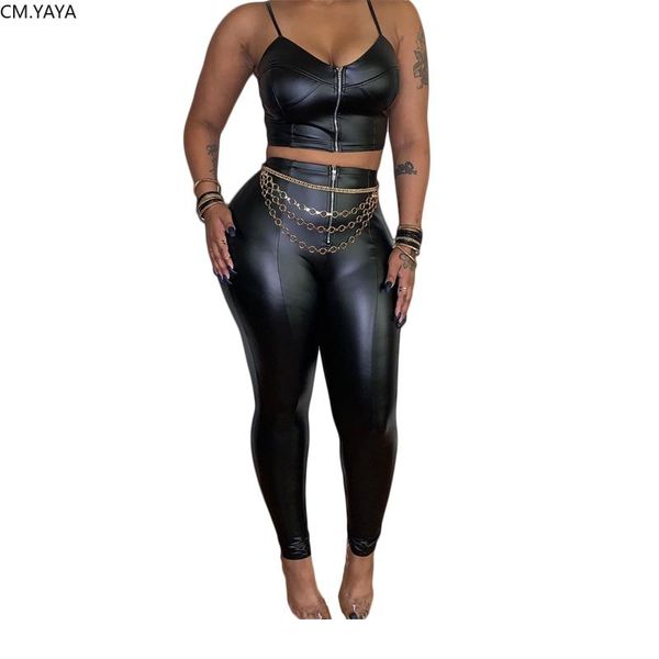 

women's pants & capris 2021 winter women pu leather high waist leggings skinny trousers night club bottoms add wool sweatpants gl62, Black;white