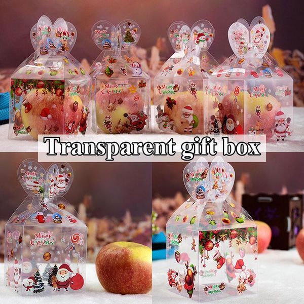 

gift wrap christmas style printed boxes transparent apple creative practical candy packaging