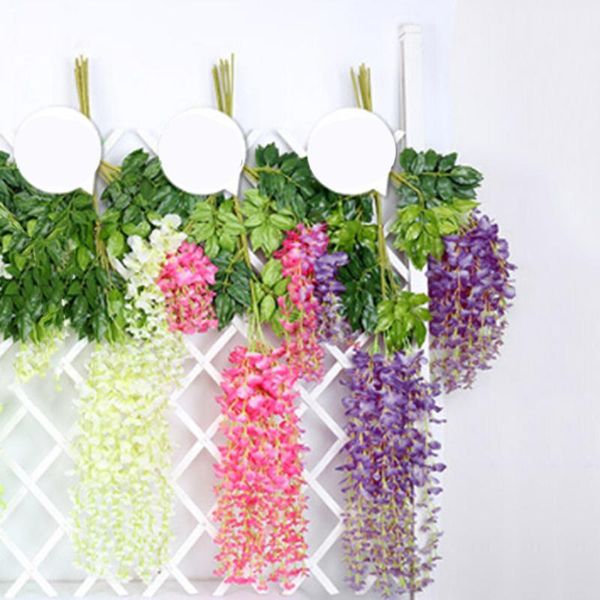 

decorative flowers & wreaths artificial flower wedding party hanging fake decoration home garden balcony plastic display