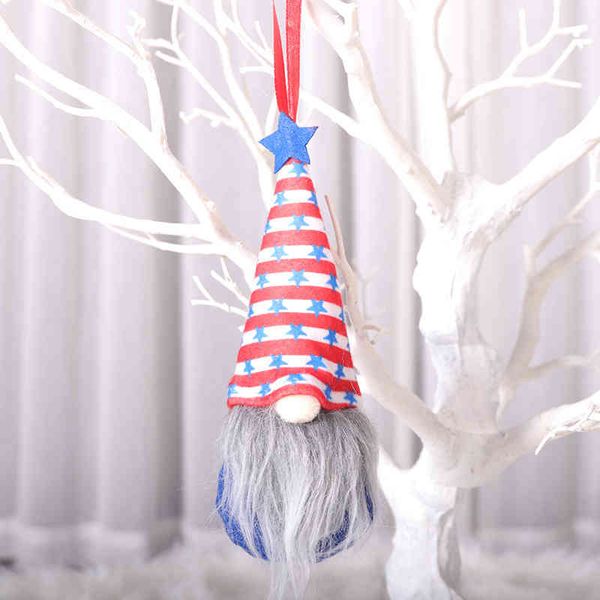 

christmas new american independence day decorative doll pendant star stripe faceless national decoration