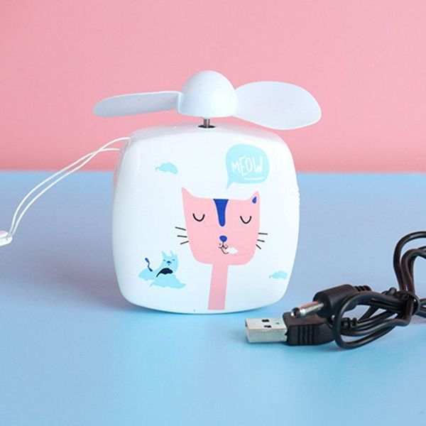 

electric fans j0pe cute cartoon style cooling fan cooler portable usb charging air conditioning