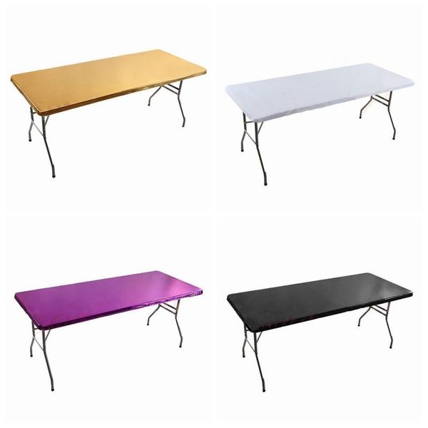 

table cloth bronzing matalic rectangle spandex cover wedding tablecloth event el decoration