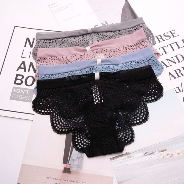 

special ~ traceless high-end lace breathable cotton crotch briefs girls' shorts women, Black;white