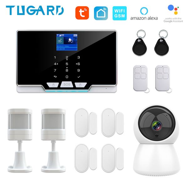 G20 Modelo Tuya WiFi GSM Home 433 MHz Wireless House Security Assaltante Kit de Alarme 1080P Sistema de Câmera de Vigilância IP